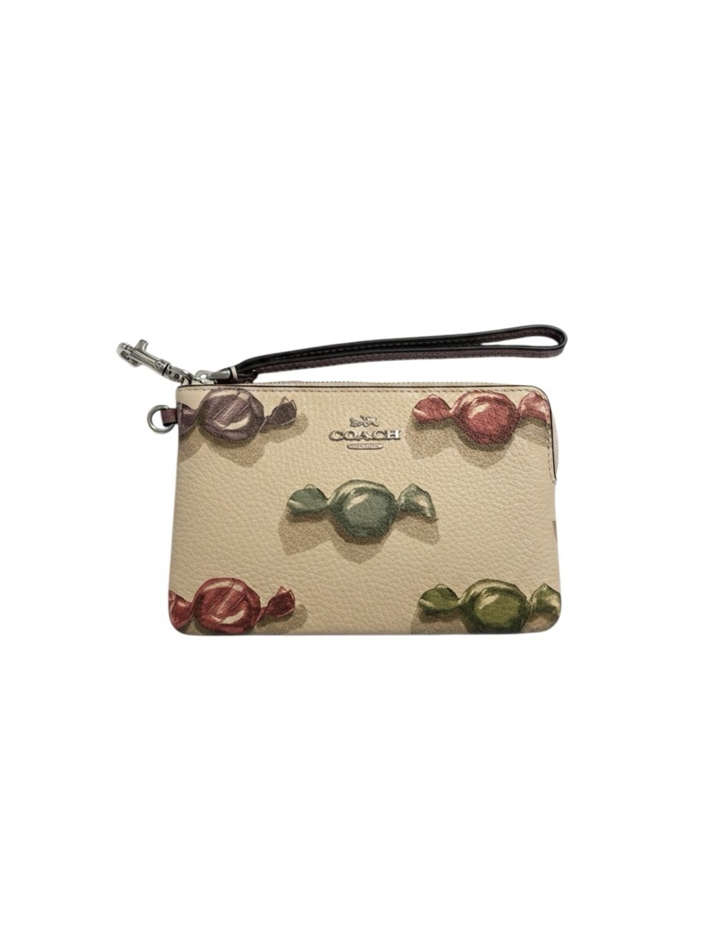 NWT COACH Candy Print Wristlet with Silver Candy Charm - Rare/Limited Edition